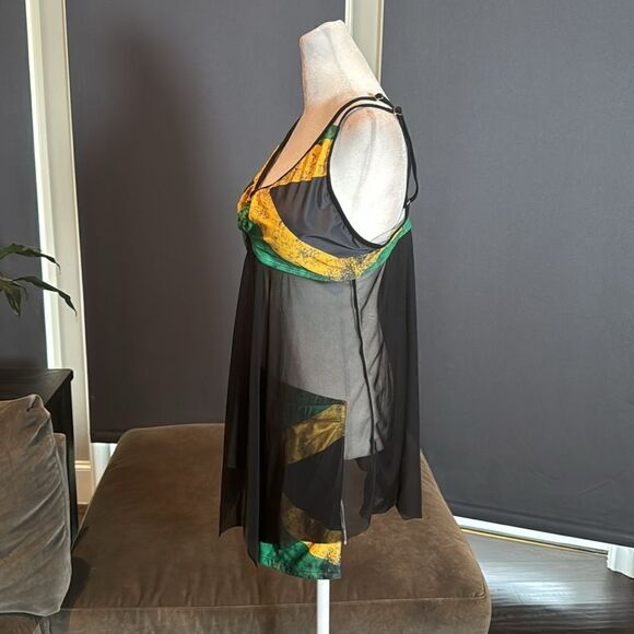 Women’s 2 Piece Jamaican Flag Design Bikini Swimsuit Bathers Size 2XL NEW - Picture 5 of 16